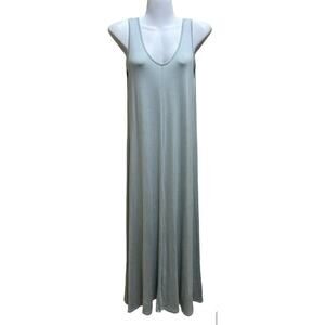 21 Saints Maxi Dress S Seagreen Blue Tank A Line Flowy Boho Casual Minimalist
